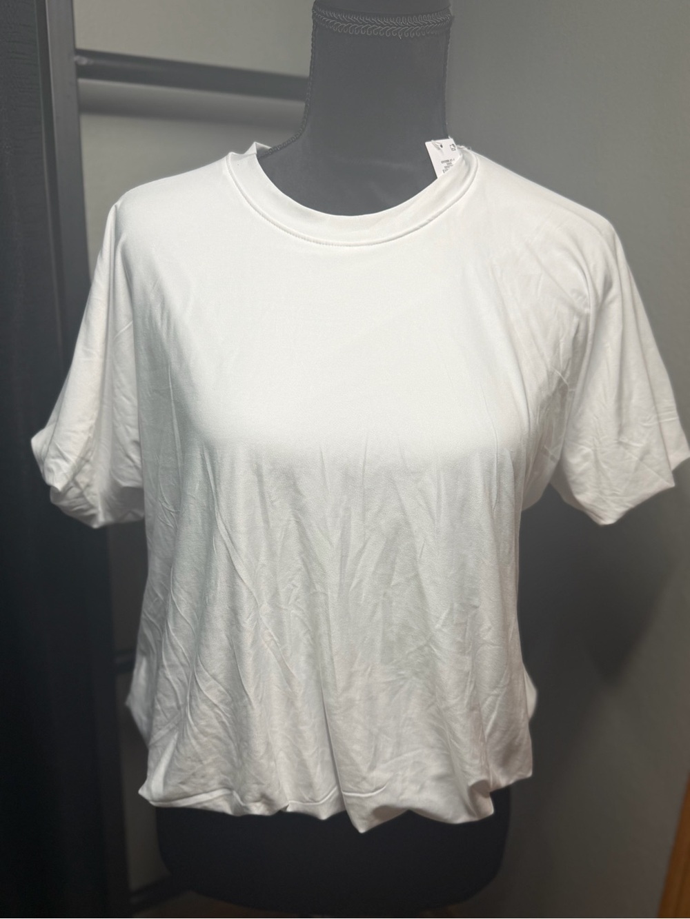 Old Navy White Short Sleeve Crewneck Tee loose elastic waist/sleeves XS